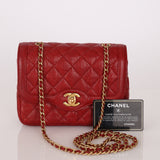 Chanel 2015 Red Caviar Mini Paris Flap