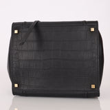 Celine Croc Embossed Medium Phantom Luggage