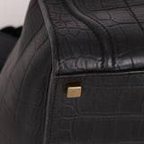Celine Croc Embossed Medium Phantom Luggage