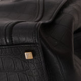 Celine Croc Embossed Medium Phantom Luggage