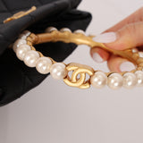 Chanel 2021 Lambskin Pearl Crown Clutch