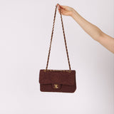 Ultra-Rare Chanel 1998 Embroidered Camellia Small Classic Flap 24k GP