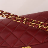 Rare Chanel 1996 Bordeaux Lambskin Medium Diana Flap Bag 24k GP