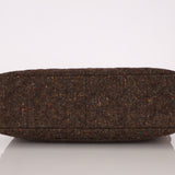 Chanel 2011 Chocolate Tweed Turnlock Square Flap