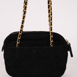 Prada Quilted Scamosciato Suede Chain Camera Bag