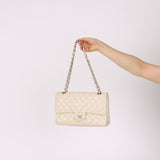 Chanel 2014 Iridescent Ivory Caviar Small Classic Double Flap