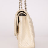 Chanel 2014 Iridescent Ivory Caviar Small Classic Double Flap