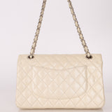 Chanel 2014 Iridescent Ivory Caviar Small Classic Double Flap