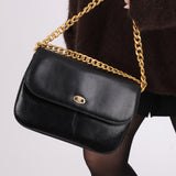 Celine Box Triomphe Clutch w/ Chunky Chain