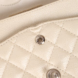 Chanel 2014 Iridescent Ivory Caviar Small Classic Double Flap