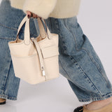Hermès Nata Toile Goeland Swift Cargo Picotin 18 PHW