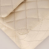 Chanel 2014 Iridescent Ivory Caviar Small Classic Double Flap