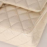 Chanel 2014 Iridescent Ivory Caviar Small Classic Double Flap