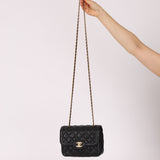 Rare Chanel 2015 Two Tone Crumple Caviar Mini Flap Bag