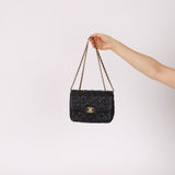 Rare Chanel 2015 Two Tone Crumple Caviar Mini Flap Bag