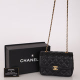 Rare Chanel 2015 Two Tone Crumple Caviar Mini Flap Bag