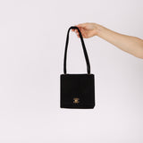Chanel 1998 Multi Strap Microsuede Turn-Lock Flap Bag 24k GP