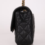 Rare Chanel 2015 Two Tone Crumple Caviar Mini Flap Bag