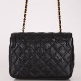 Rare Chanel 2015 Two Tone Crumple Caviar Mini Flap Bag