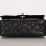 Rare Chanel 2015 Two Tone Crumple Caviar Mini Flap Bag
