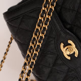 Rare Chanel 2015 Two Tone Crumple Caviar Mini Flap Bag