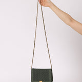 Chanel 2018 Crumpled Chevron Wallet On Chain