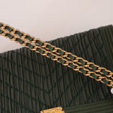 Chanel 2018 Crumpled Chevron Wallet On Chain
