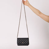 Chanel 2018 Caviar Wallet on Chain