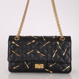 Limited Edition Chanel 2015 Calfskin Brasserie Charms 2.55 Reissue 225 Flap Bag