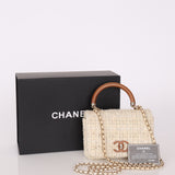 Chanel 2018 Wood & Tweed Top Handle Bag