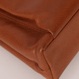 Chanel 1995 Chestnut Caviar Turnlock Pocket Tote 24K GP