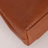 Chanel 1995 Chestnut Caviar Turnlock Pocket Tote 24K GP