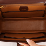 Gucci Boxcalf Chocolate Bamboo Top Handle