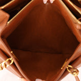 Chanel 1995 Chestnut Caviar Turnlock Pocket Tote 24K GP