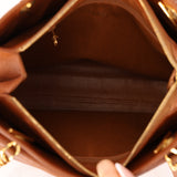 Chanel 1995 Chestnut Caviar Turnlock Pocket Tote 24K GP