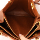 Chanel 1995 Chestnut Caviar Turnlock Pocket Tote 24K GP