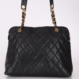 Chanel 1994 Caviar Quilted Envelope Turnlock Zip Tote