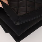 Chanel 2015 So Black Grograin Border Flap Bag