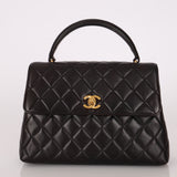 Chanel 1996 Lambskin Mini Kelly Top Handle 24k GP