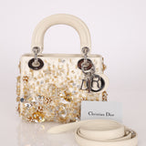 Limited Edition Dior Satin Beaded Pearl Mini Lady