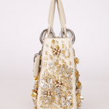 Limited Edition Dior Satin Beaded Pearl Mini Lady
