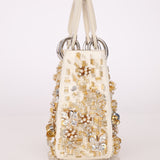 Limited Edition Dior Satin Beaded Pearl Mini Lady