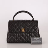 Chanel 1996 Lambskin Mini Kelly Top Handle 24k GP