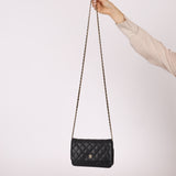 Chanel 2013 Black Caviar Wallet on Chain