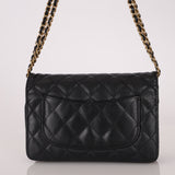 Chanel 2013 Black Caviar Wallet on Chain