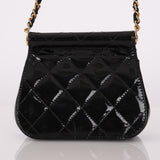 Chanel Patent Dumpling Clutch on Chain