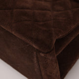 Chanel 1997 Brown Suede Turnlock Shoulder Bag 24k GP