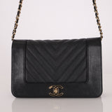 Chanel 2019 Black Caviar & Sheepskin Mademoiselle Wallet on Chain