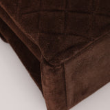 Chanel 1997 Brown Suede Turnlock Shoulder Bag 24k GP