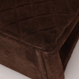 Chanel 1997 Brown Suede Turnlock Shoulder Bag 24k GP